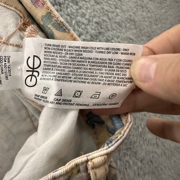 Code Bleu Love Size 6 Crop Floral Denim Jeans Casual Summer Weekend - Picture 14 of 14